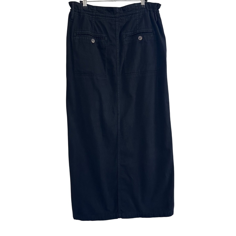 Free People Cotton Black Maxi Skirt Women's 10  Western Festival Rodeo Peasant - Picture 2 of 12